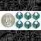 Verdigris Finished Brass Mini Scarab Charms - Set of Six - V-C32